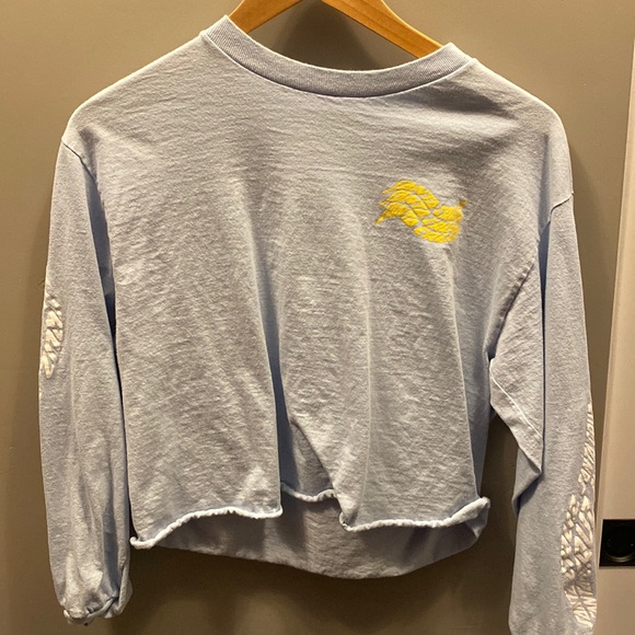 Light blue Santa Cruz long sleeve crop top - Picture 1 of 2